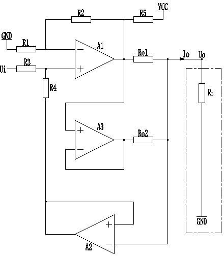 Voltage and current signal conversion circuit