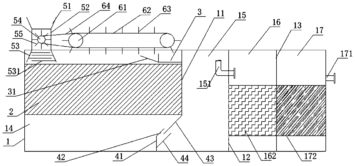 Movable integrated transformer substation accident oil tank oil-containing wastewater treatment device