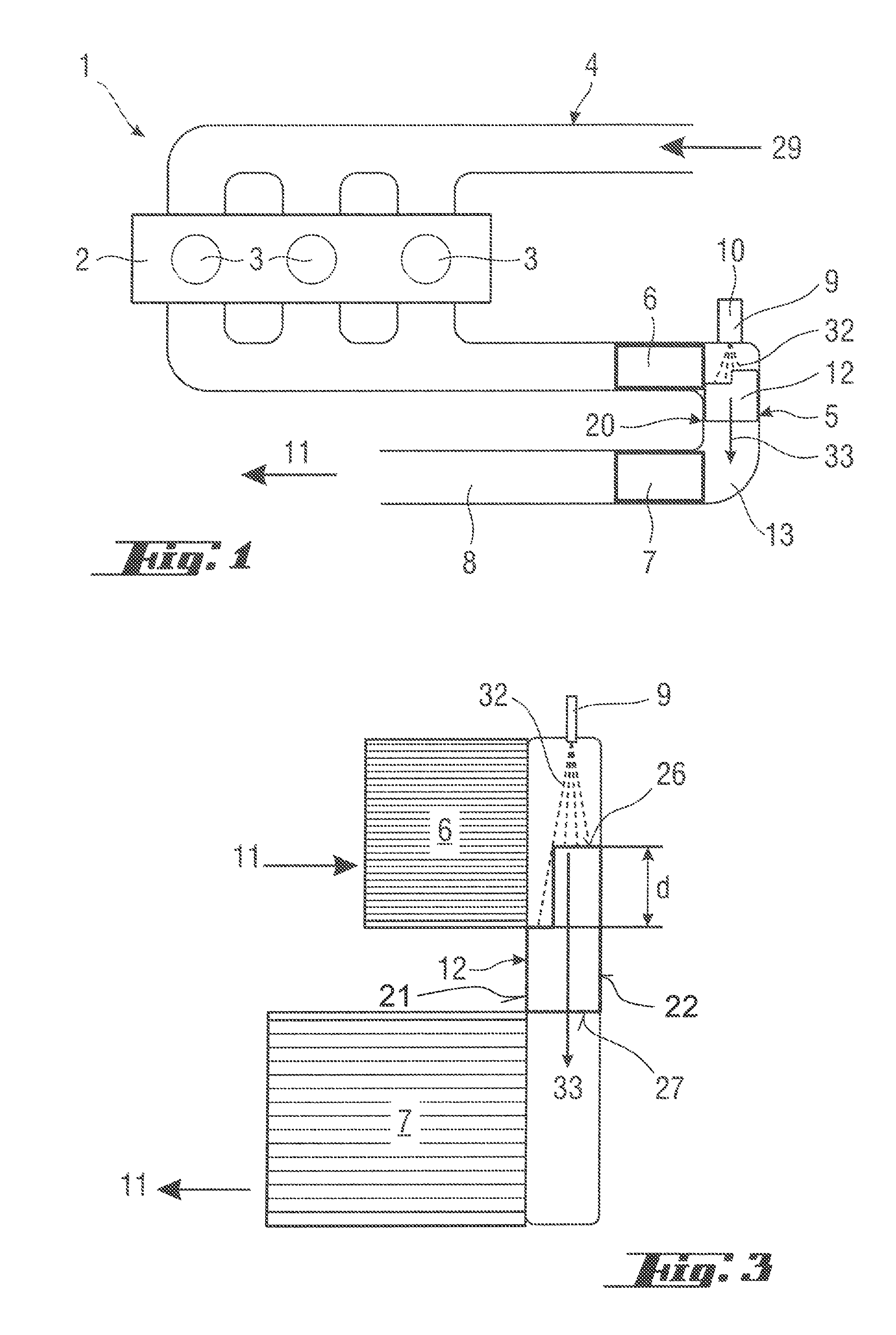 Exhaust system with mixing and/or evaporating device
