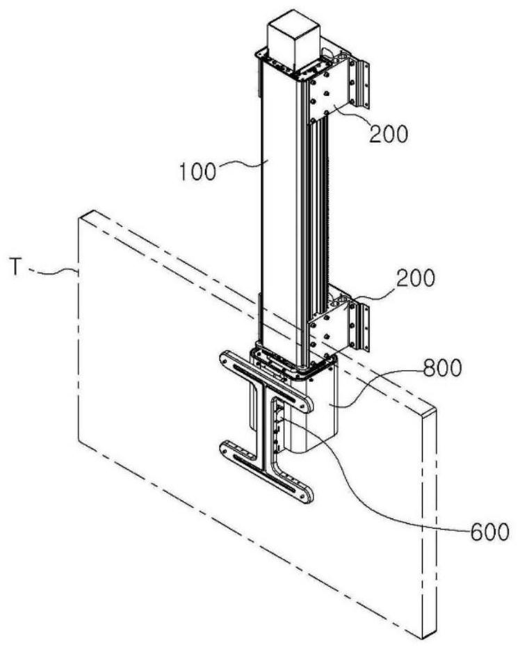 Ceiling-type display position adjustment device