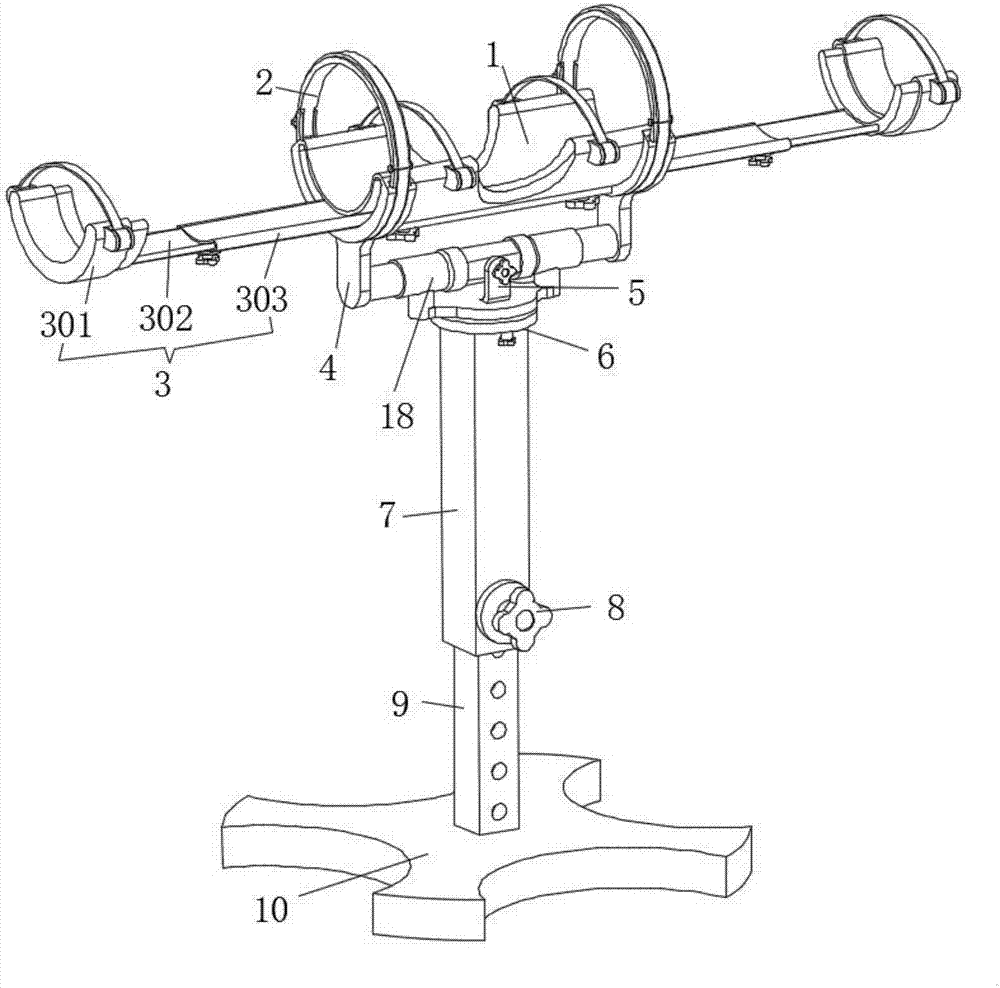 Patient limb auxiliary fixing device