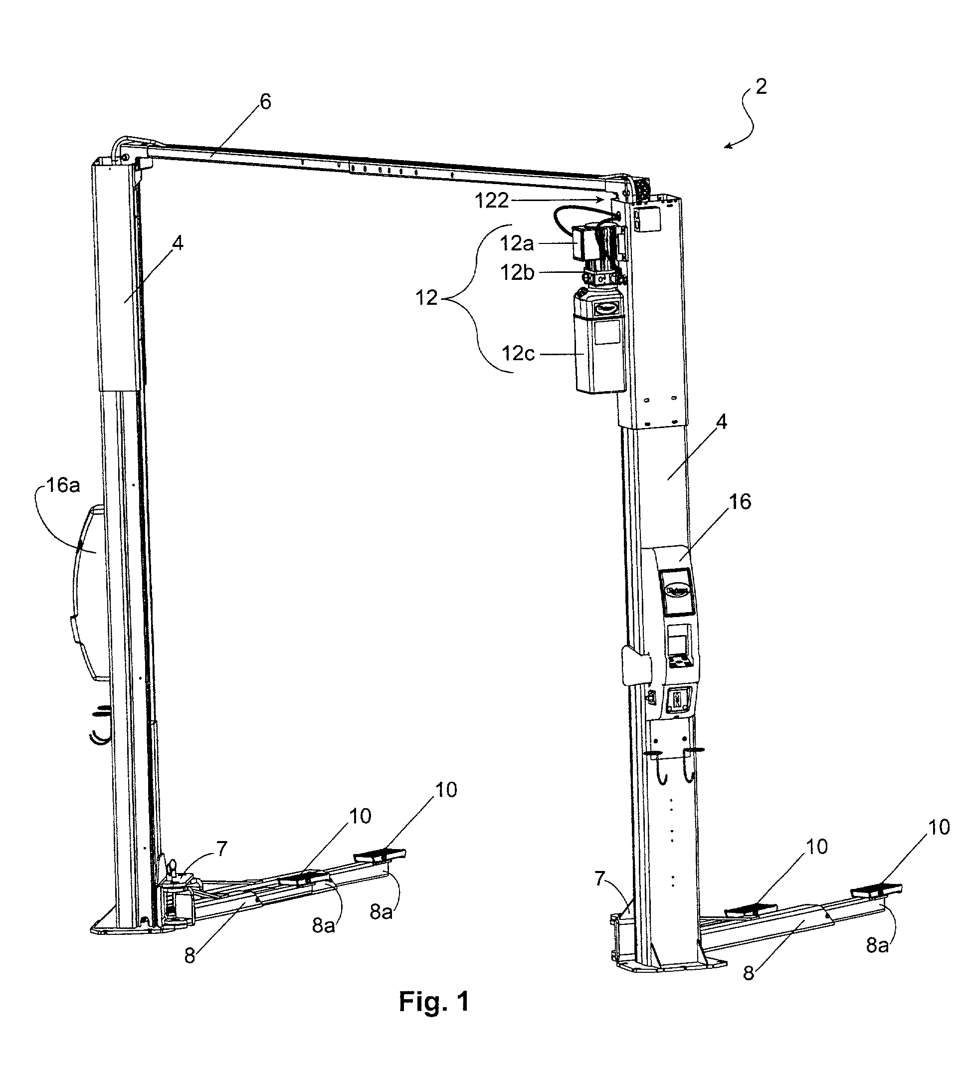 Electronically controlled vehicle lift and vehicle service system