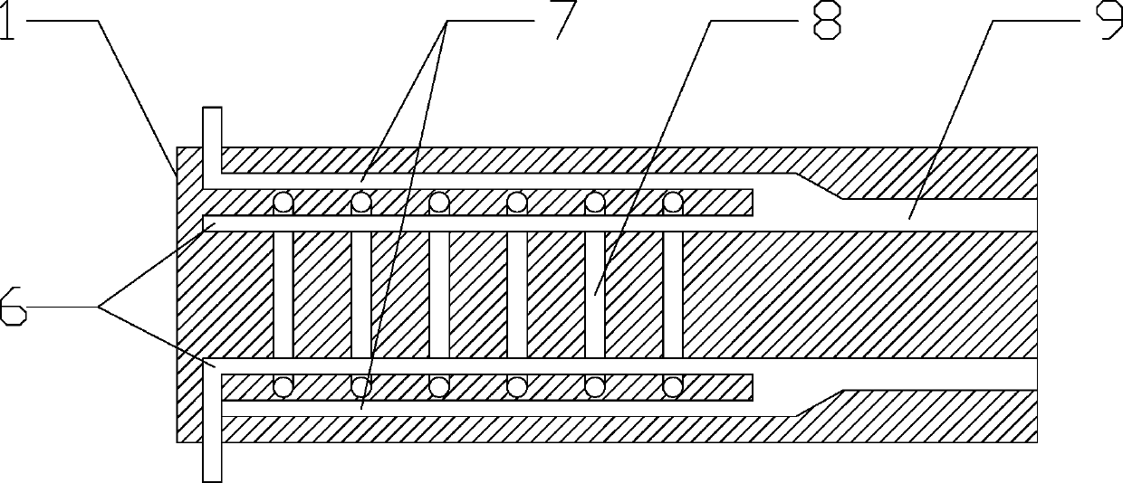 Processing and forming device for PE double-wall corrugated pipe