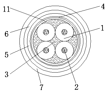 Anti-strong-interference signal control cable for 5G signal towers