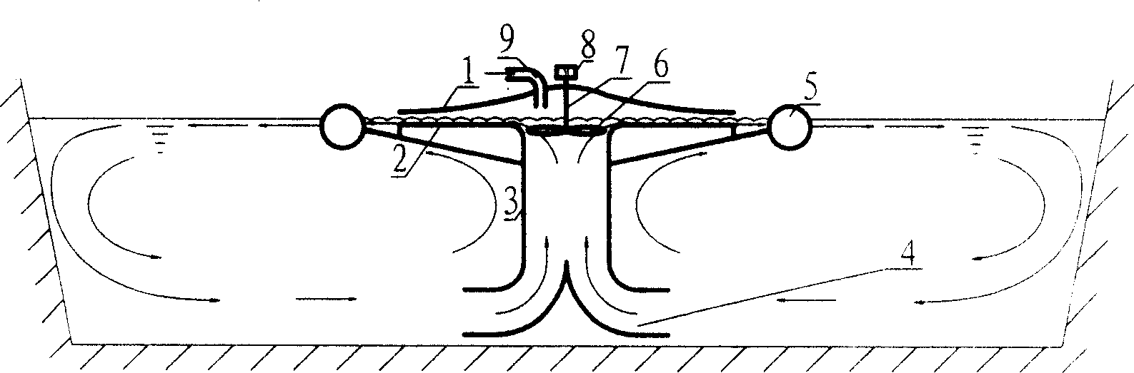 Energy-saving water sterilization device for subcritical flow