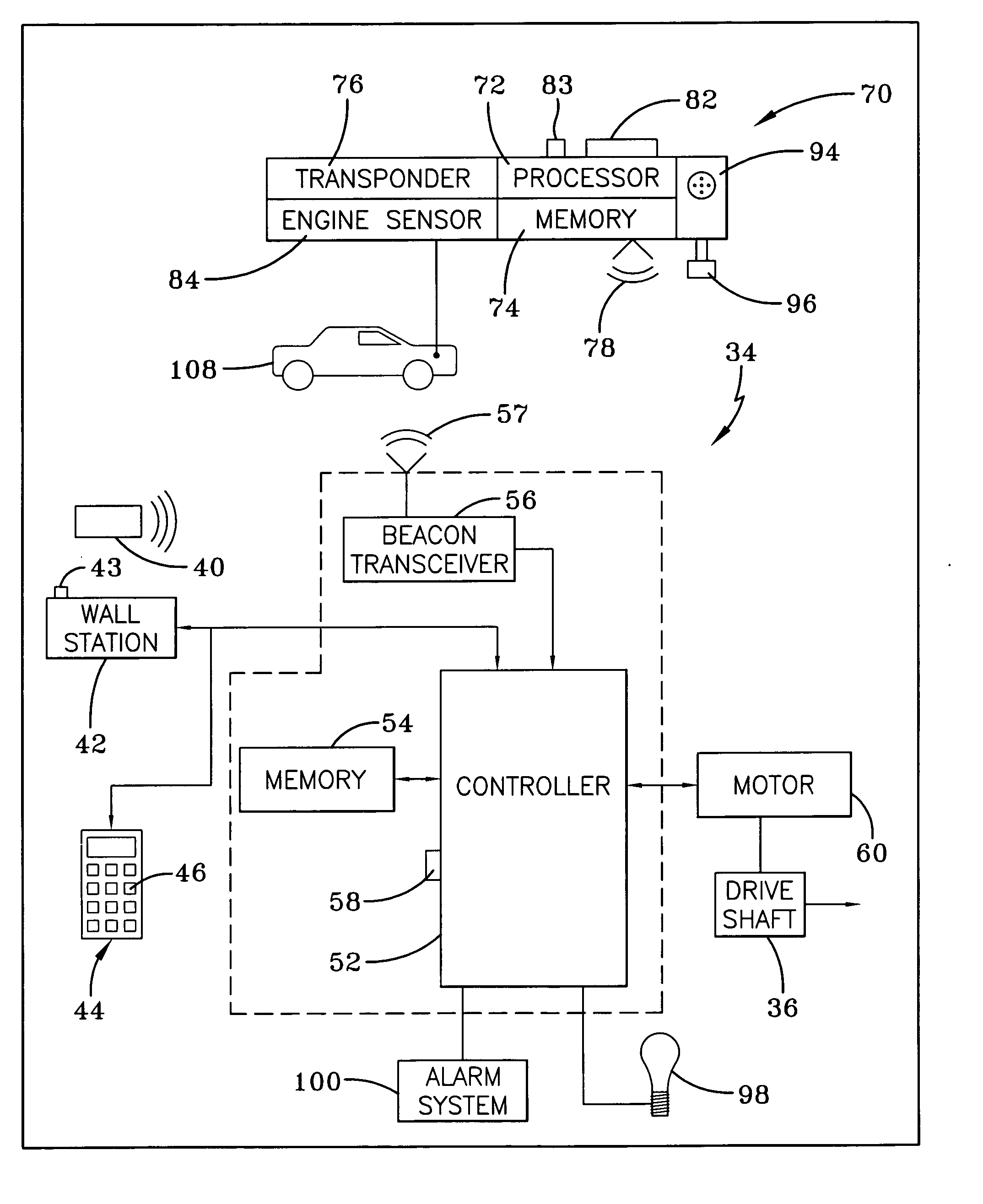 System for automatically moving access barriers and methods for adjusting system sensitivity