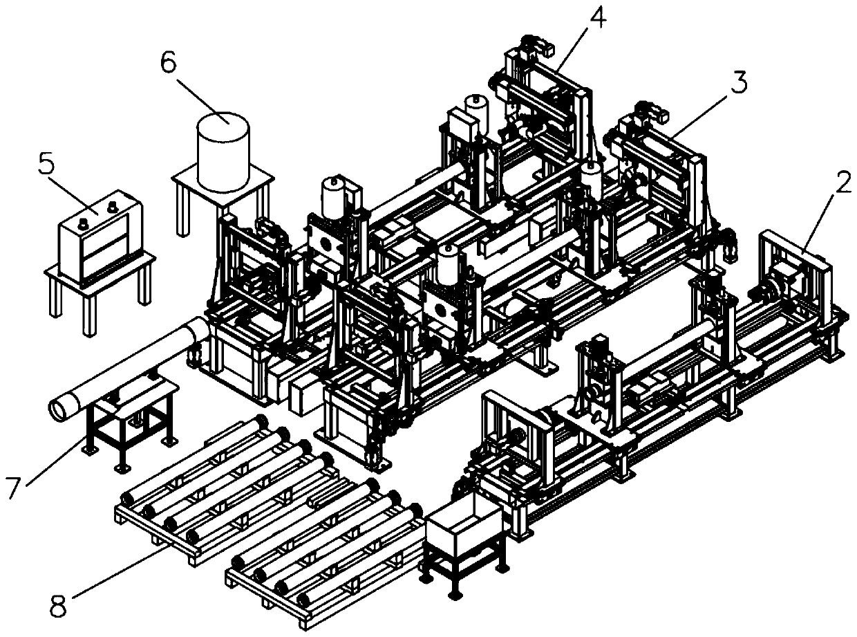 Man-machine isolated automatic milling shaping machining system and method