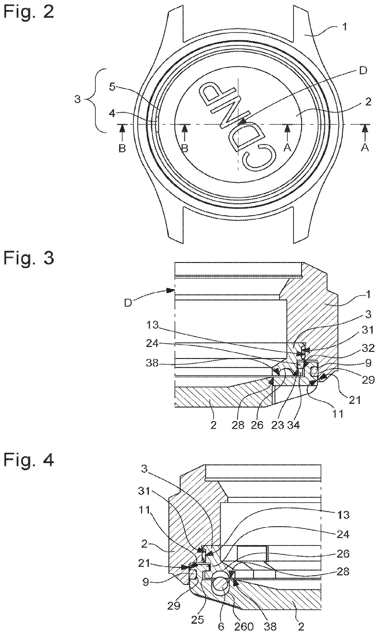 Sub-assembly of external parts for timepiece or watch or a piece of jewellery