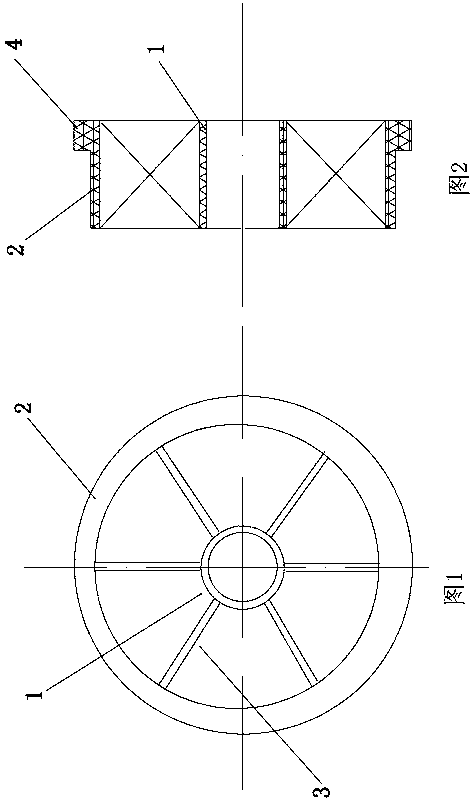 Carbon fiber winding drum supporting ring