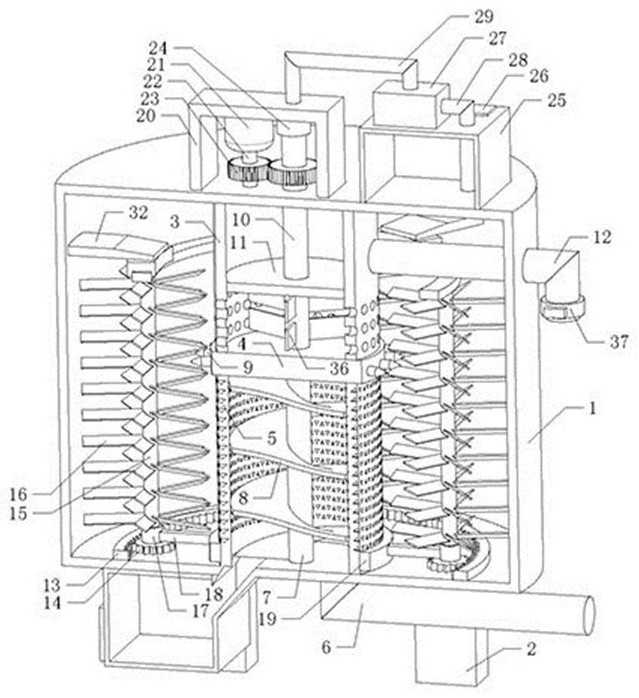 A high-efficiency purification device for poultry breeding wastewater