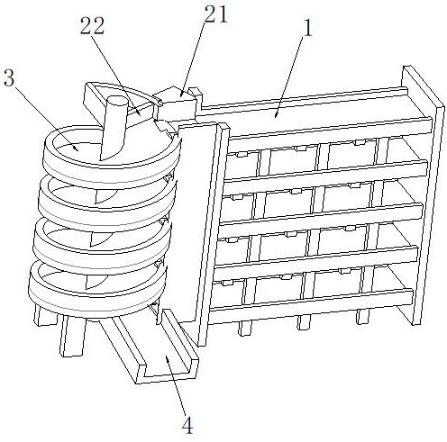 Automated logistics storage rack with sorting mechanism