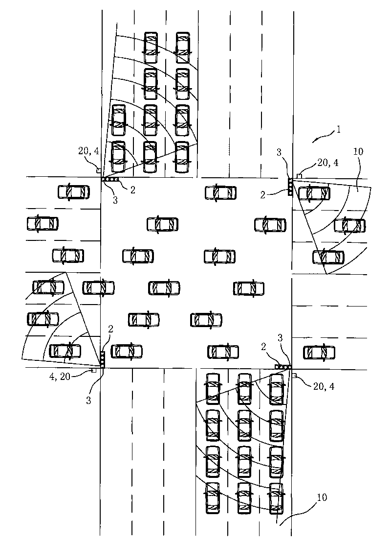 Method for controlling traffic signal lamps of crossroad