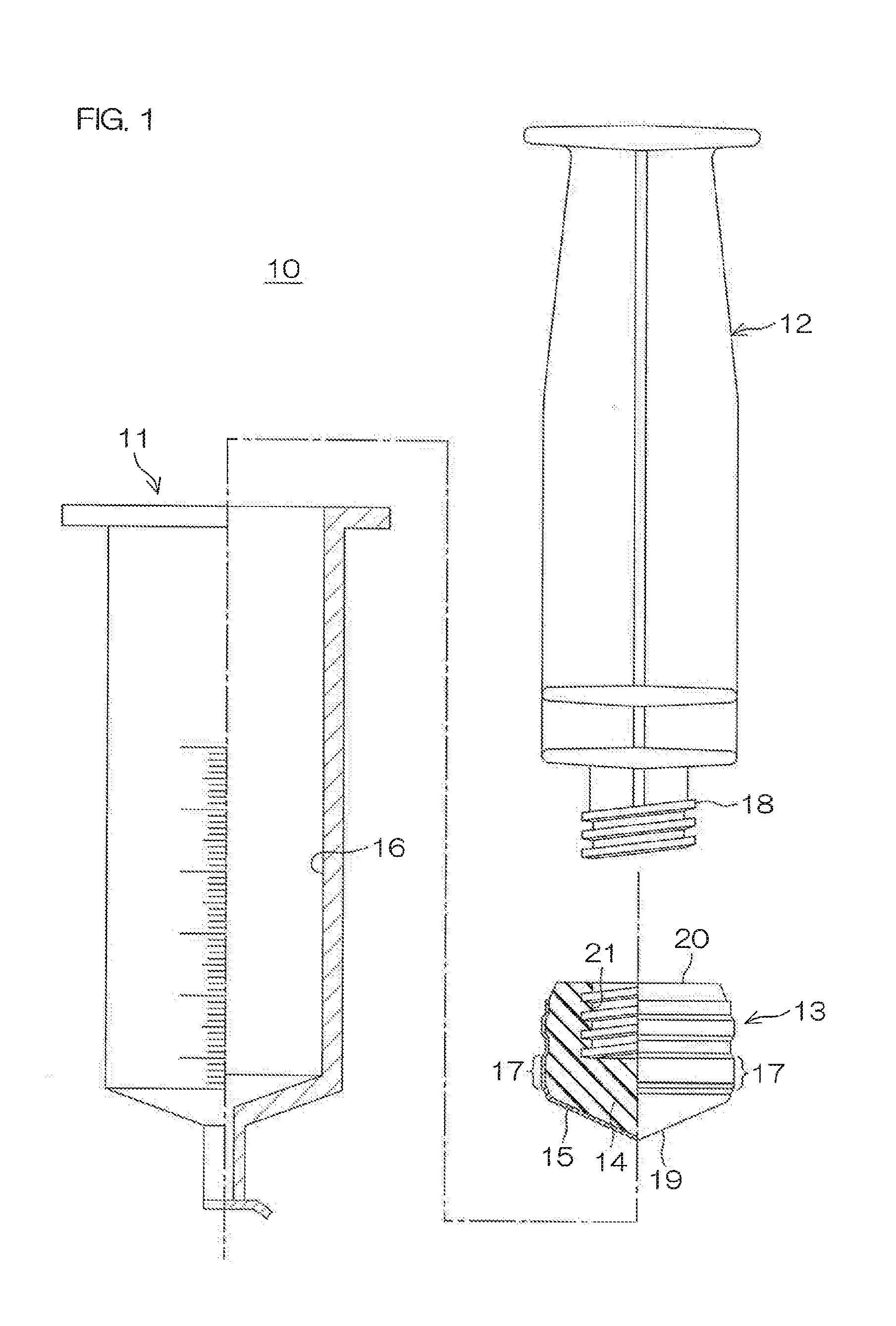 Medical syringe, gasket for use in the syringe, and gasket production method