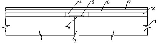 Seamless bridge deck expansion joint structure for road engineering