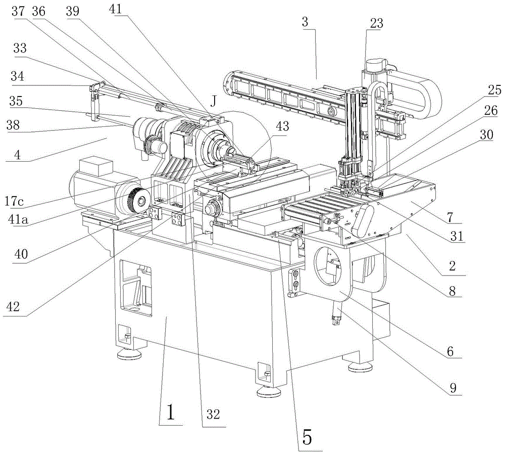Mechanical arm clamp feeding and ejecting device