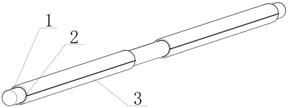 Preparation and tensioning method of composite rib material