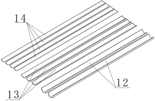 Preparation and tensioning method of composite rib material