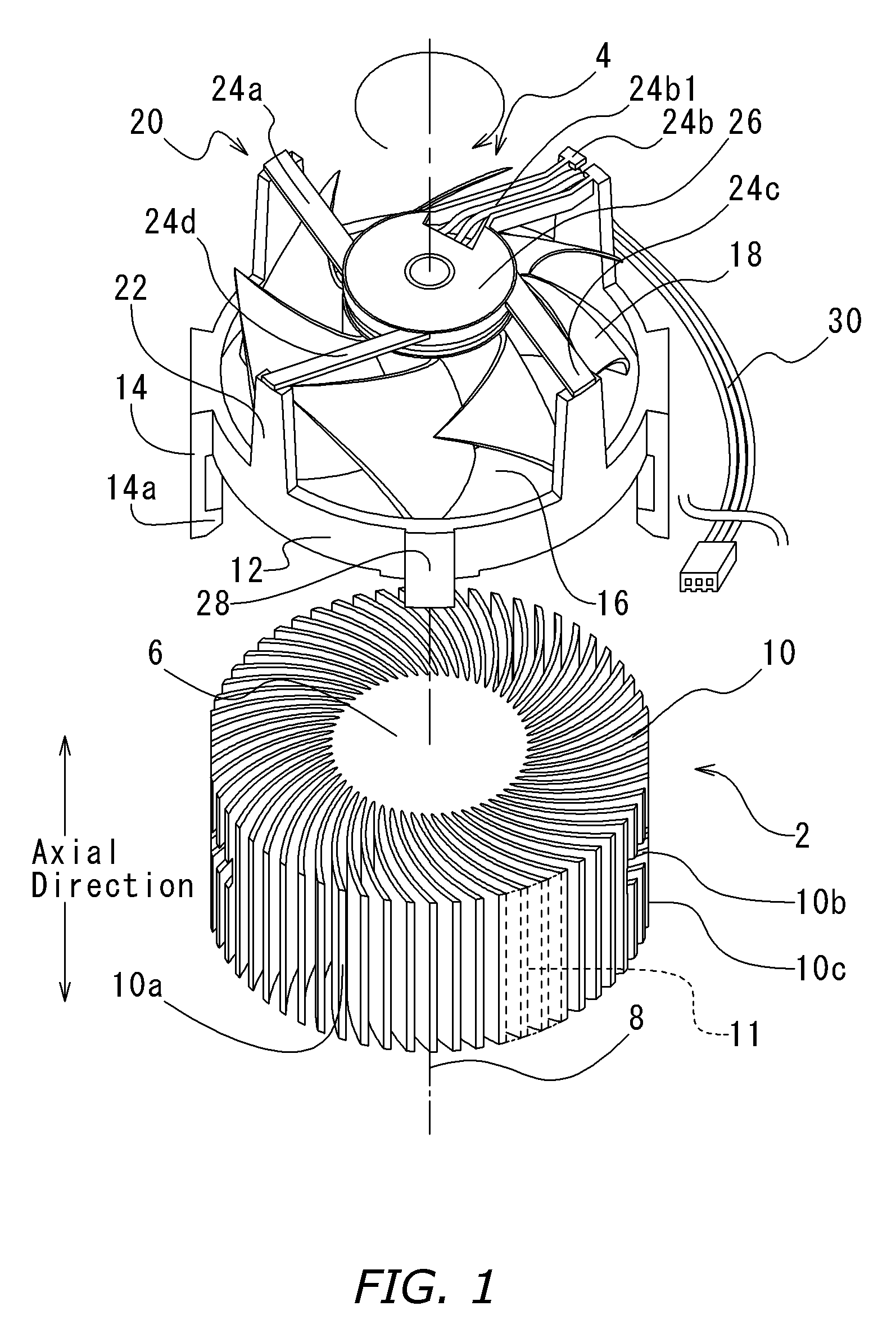 Heat sink fan and method for manufacturing heat sink that is used for the heat sink fan