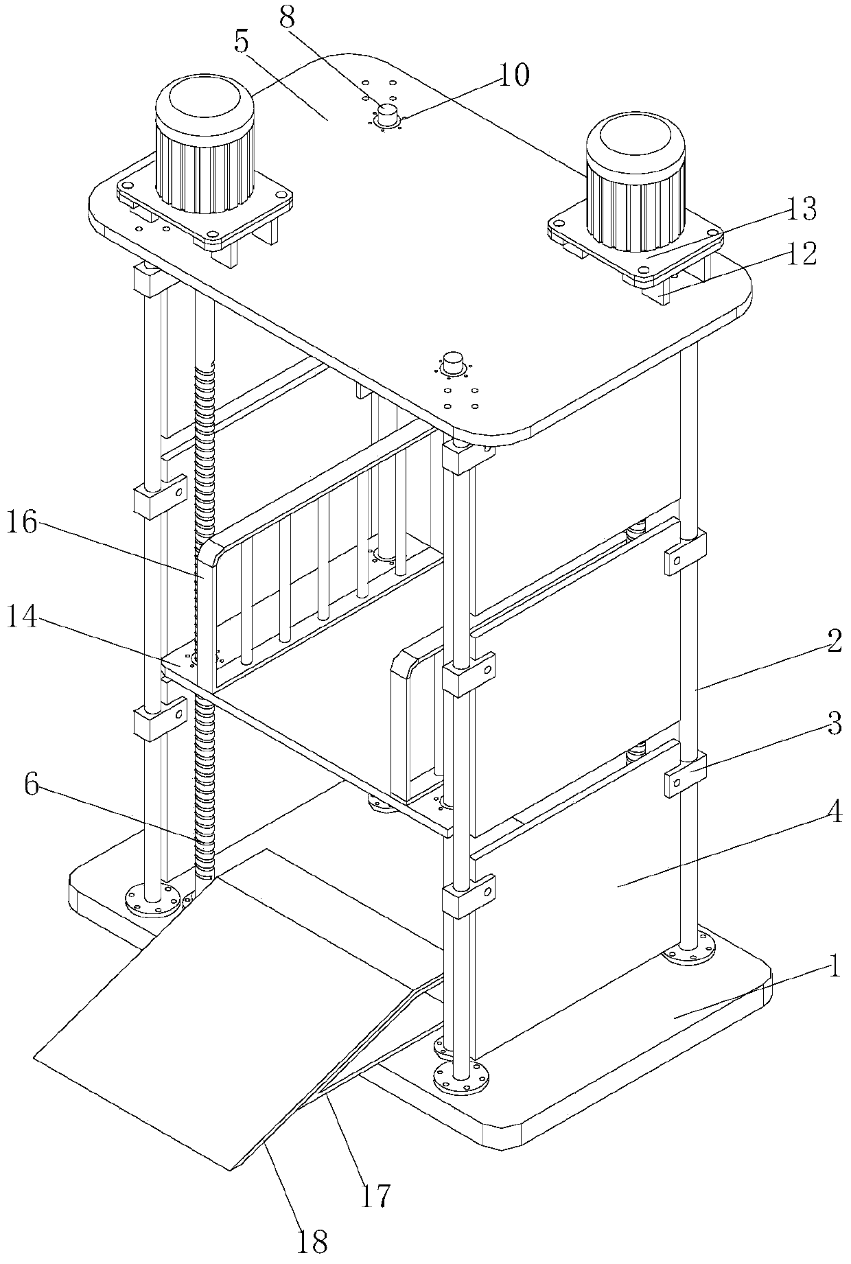 Economic applicability public lifting platform helping disabled