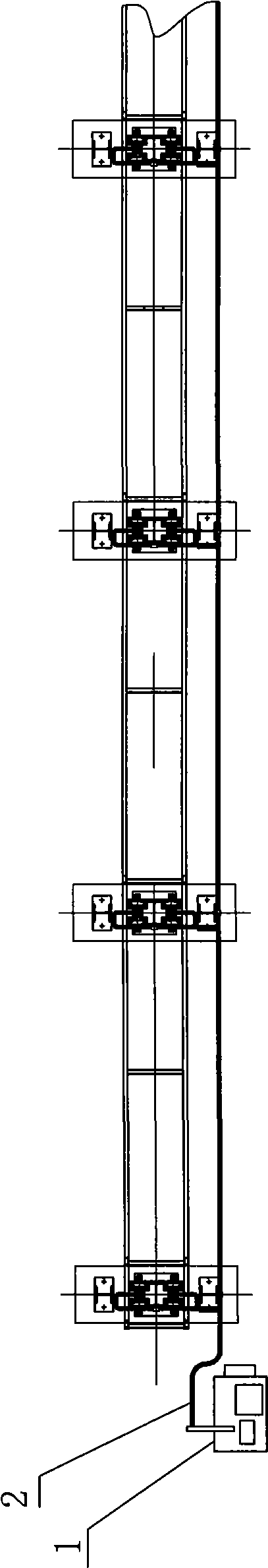 Reverse side lifting device in single-side welding double-side molding welding mechanism