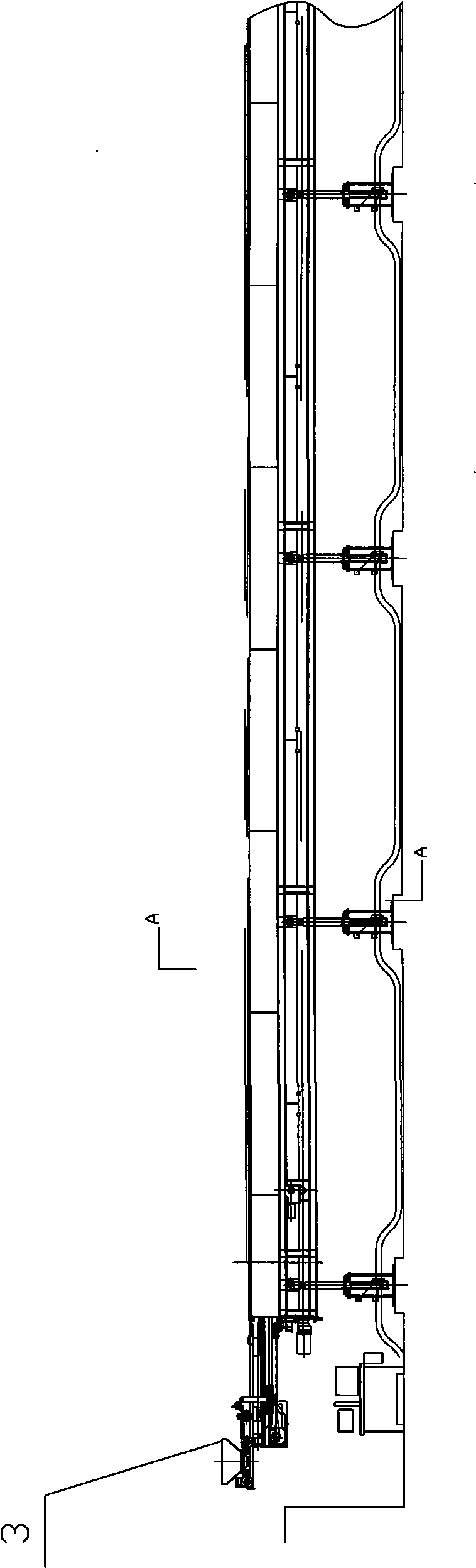 Reverse side lifting device in single-side welding double-side molding welding mechanism