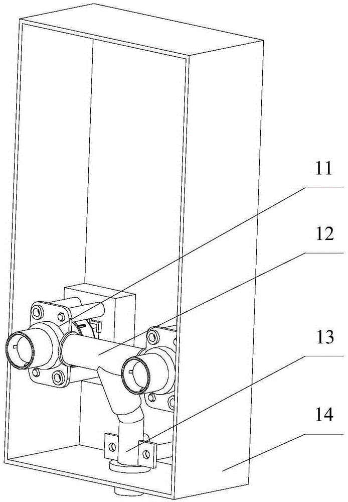Pipeline machine, water outflow box and water outflow assembly