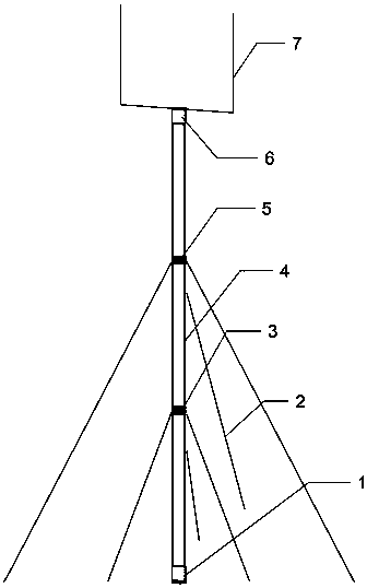 Portable composite antenna supporting tube system