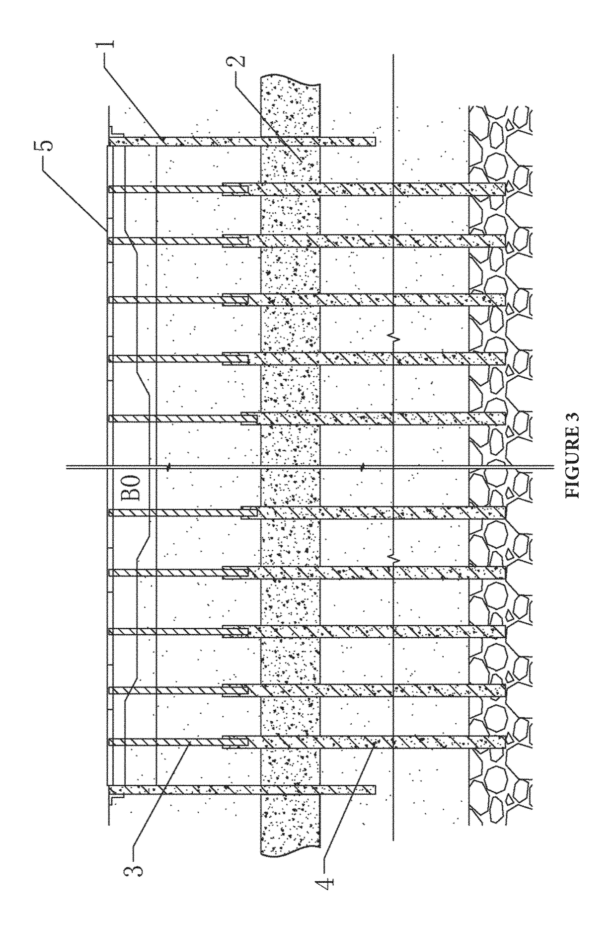 Inverse construction method for deep, large and long pit assembling structure of suspension-type envelope enclosure