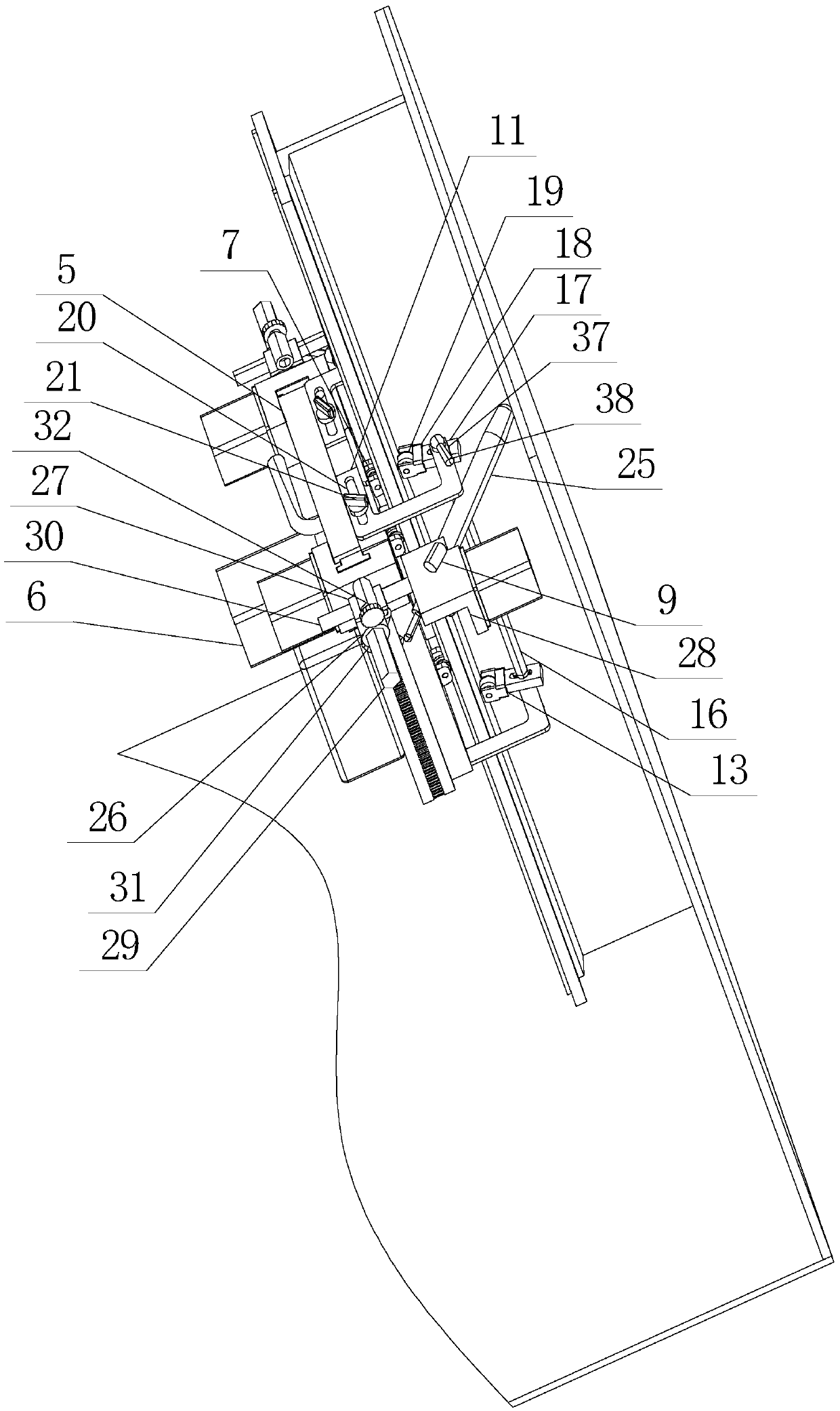 Double-sided double-pendulum blind-zone-free welding tractor and welding method thereof