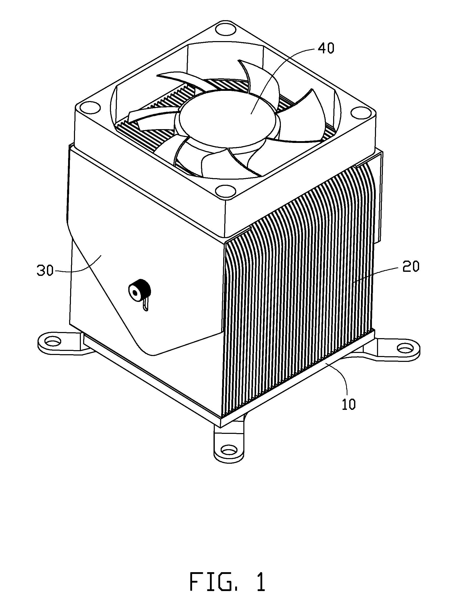 Heat dissipation device with pivotable fan