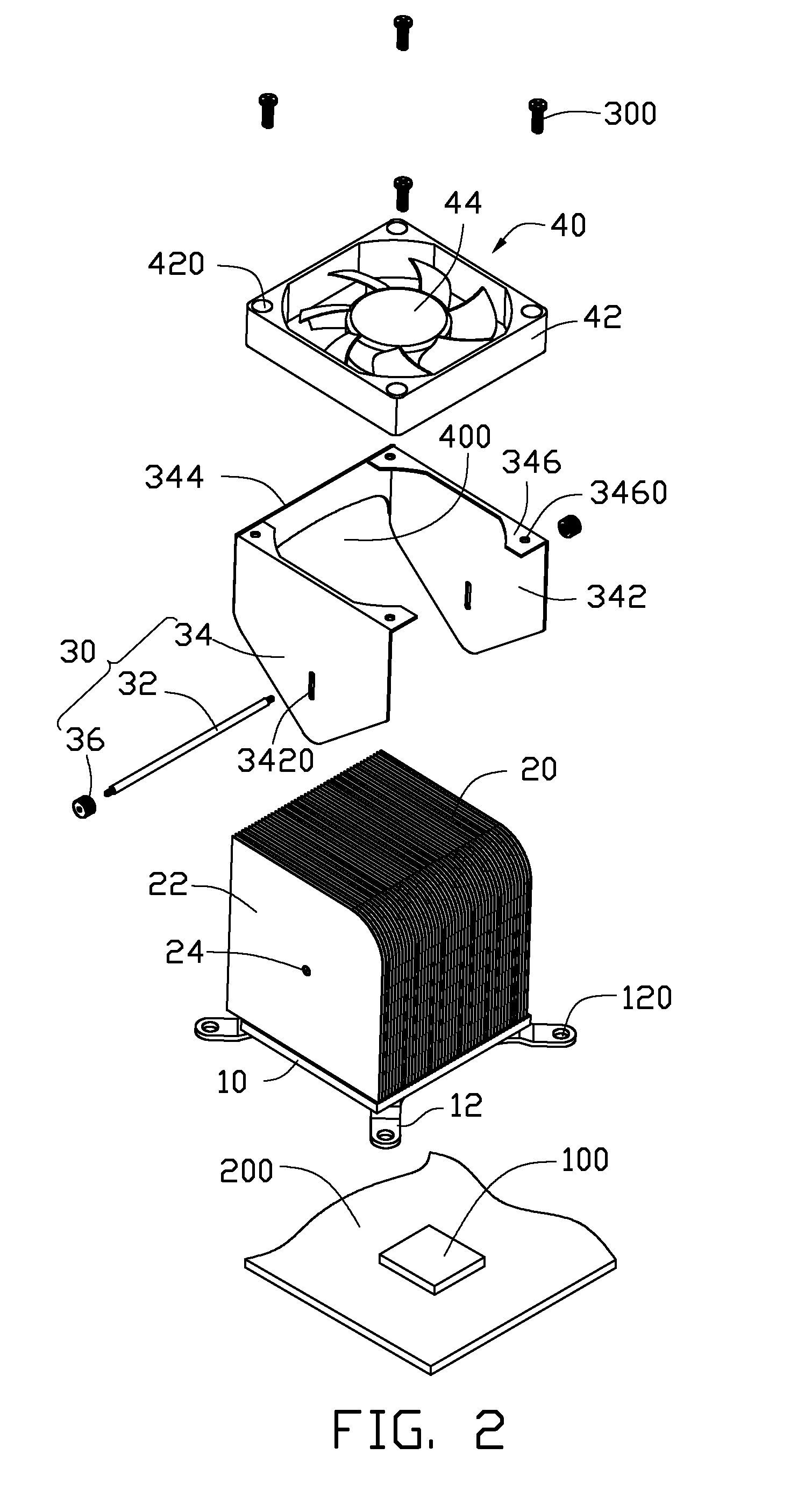 Heat dissipation device with pivotable fan