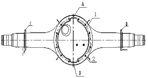 A stamping and welding axle housing processing technology