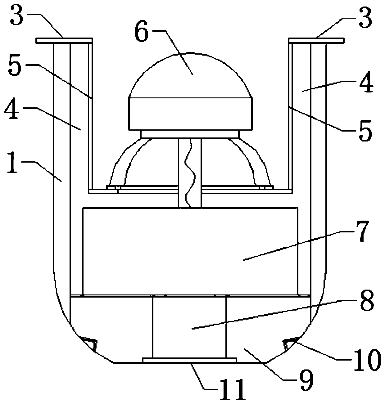 Lighting device used for natural gas pipeline maintenance and provided with anti-explosion structure