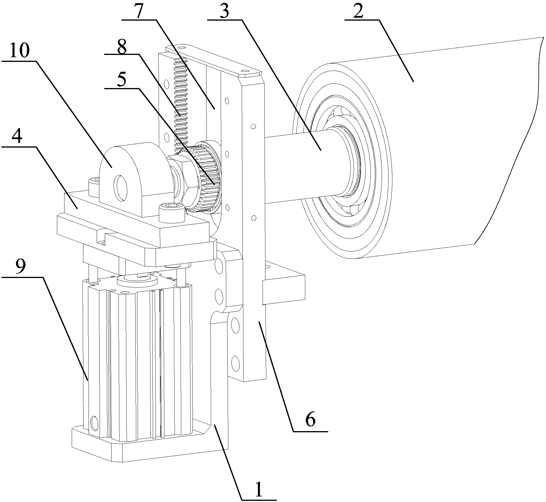 Radial position adjustment assembly for roll shaft revolving body