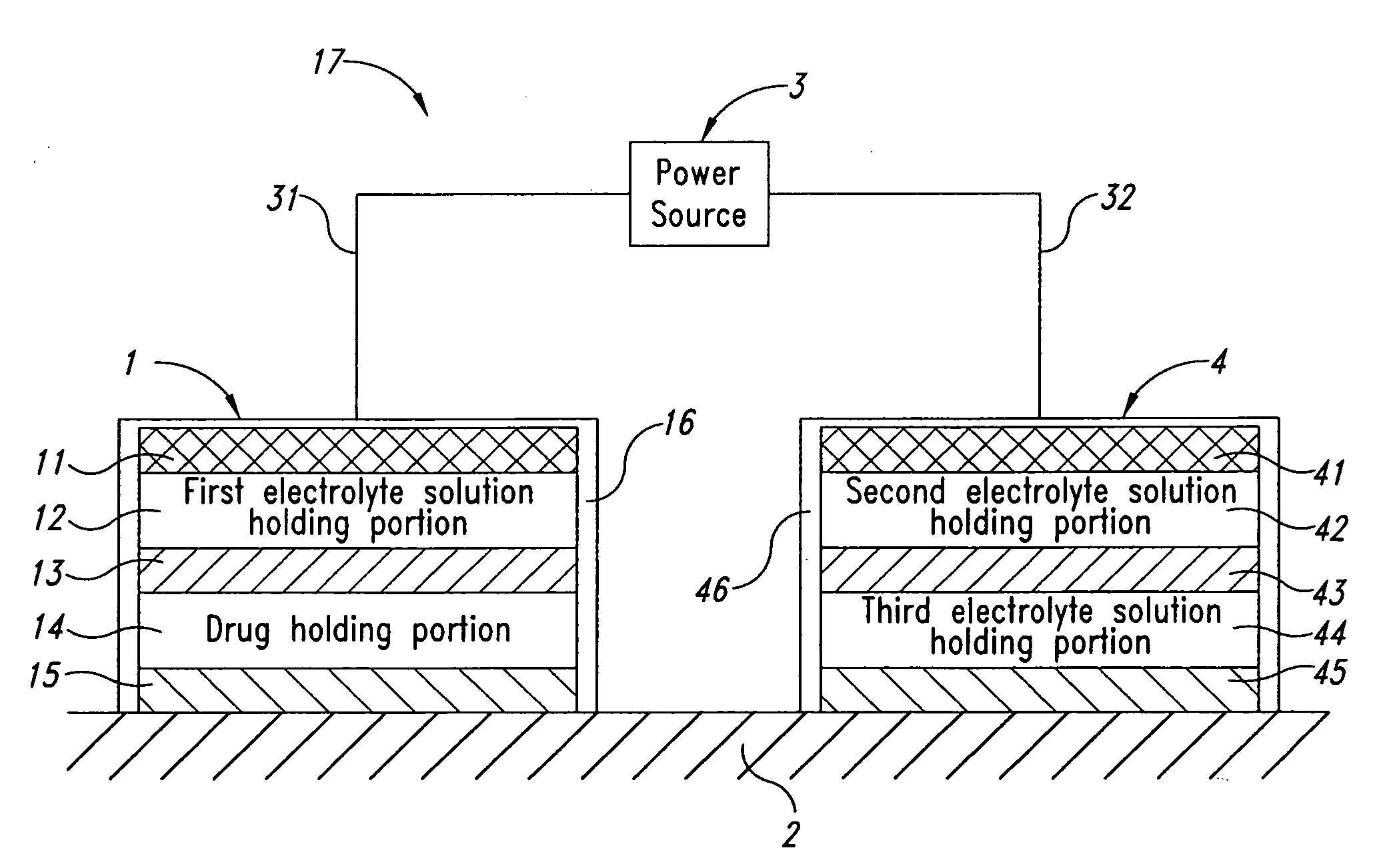 Electrode assembly for freezing-type iontophoresis device