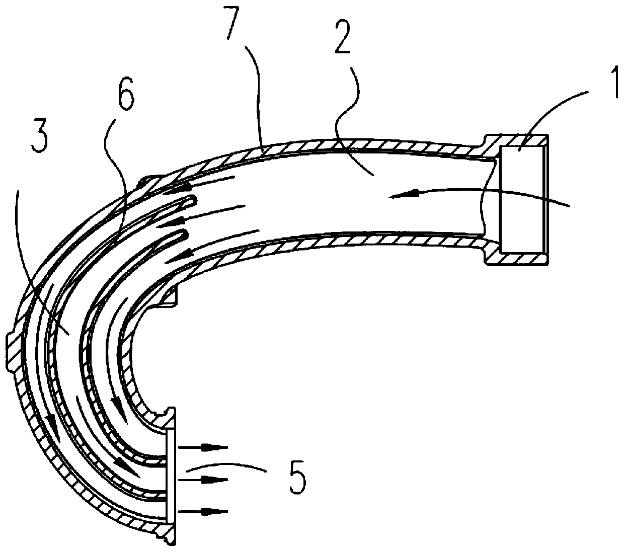 Inlet distortion constraint device and centrifugal compressor provided with same