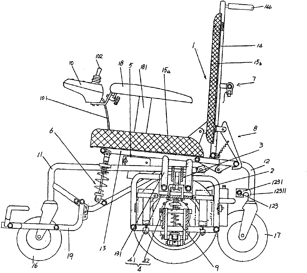 Electric wheelchair with connectable or separable body and electric mechanism