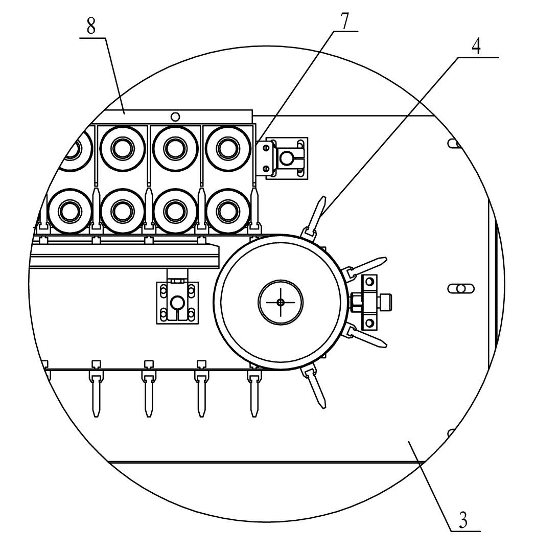 Bottle conveying mechanism connecting linear bottle blowing machine with rotary filling machine