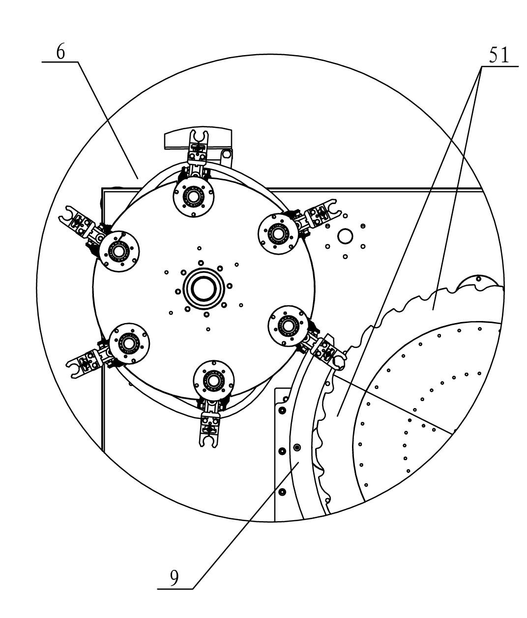 Bottle conveying mechanism connecting linear bottle blowing machine with rotary filling machine