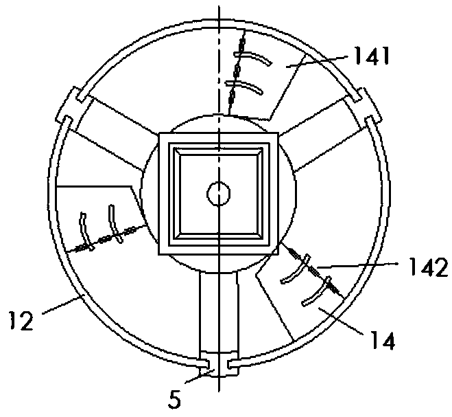 Double-core drilling tool with three blades