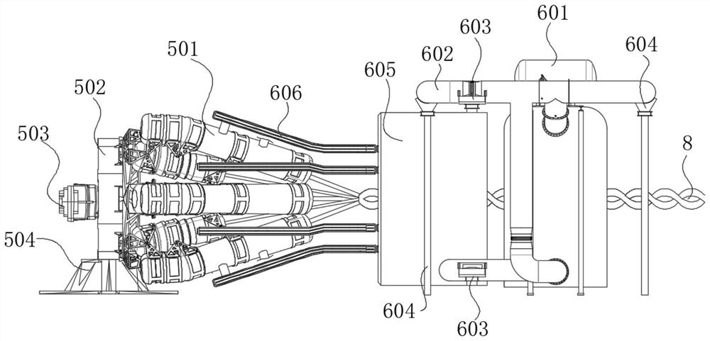 Processing device for flame-retardant cable