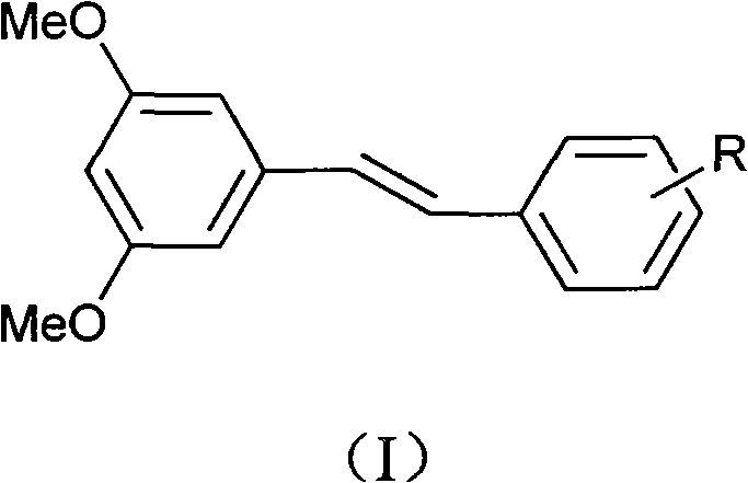 3,5-dimethoxystilbene derivative, preparation method and application thereof in anti-drug resistant bacteria
