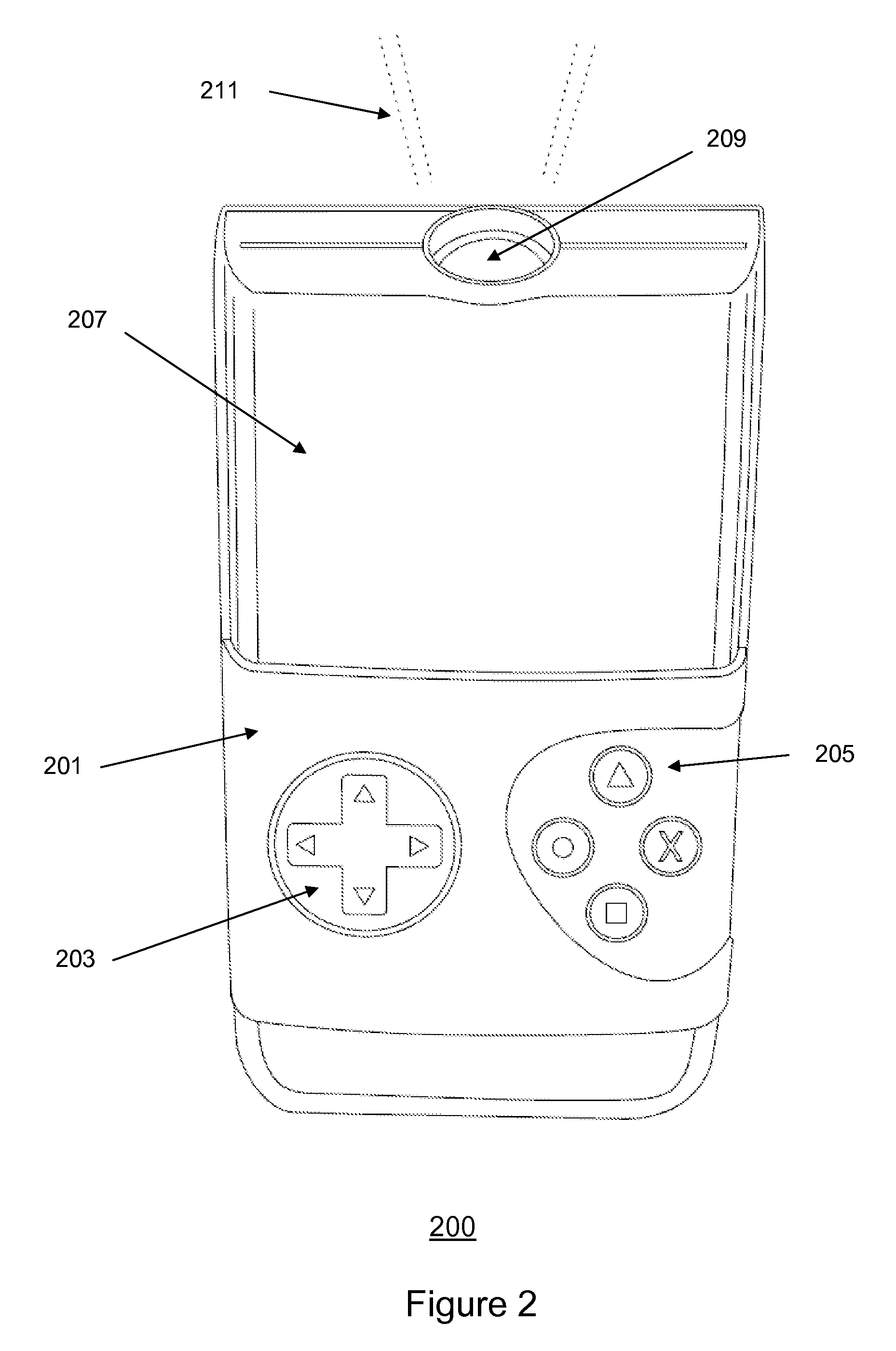 Apparatus and method for using a dedicated game interface on a wireless communication device with projector capability