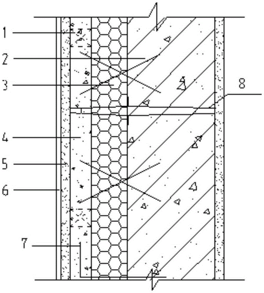 Self-insulation construction scheme for IPS cast-in-place concrete shear wall