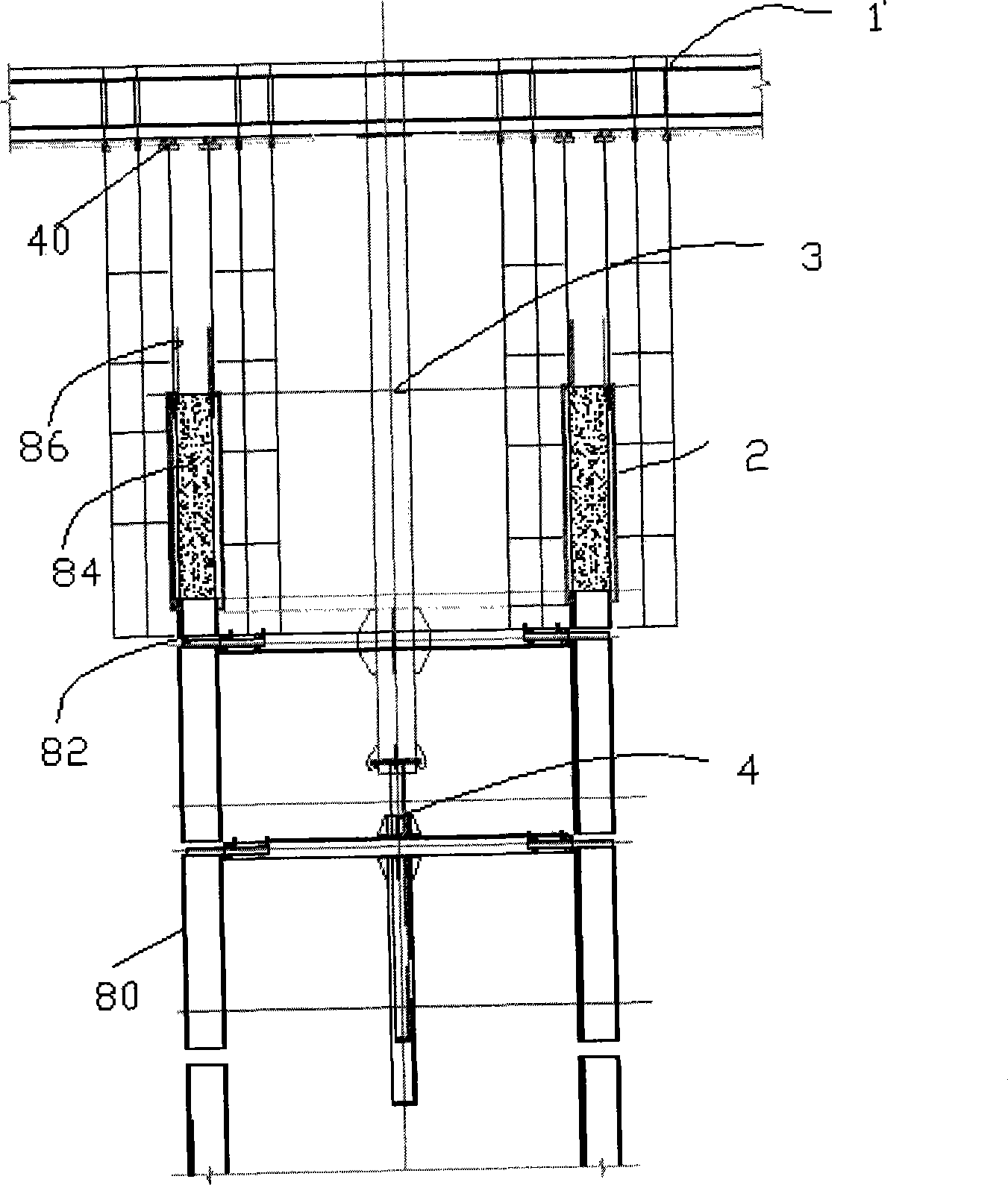 Jacking template control system and method for construction