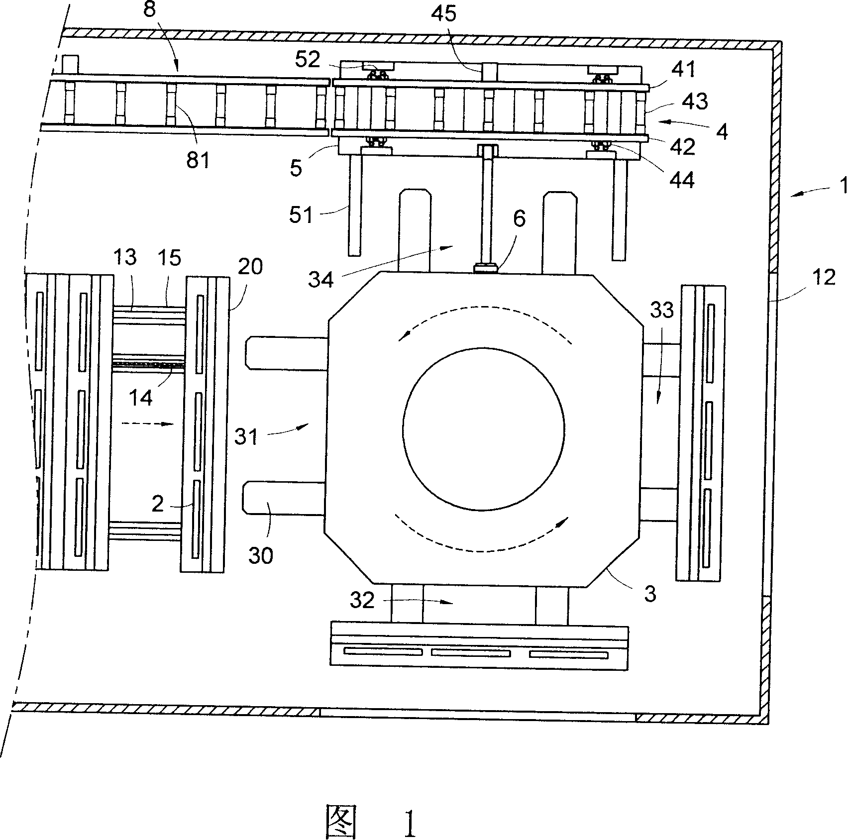 Device for taking and putting material carrier of ageing oven