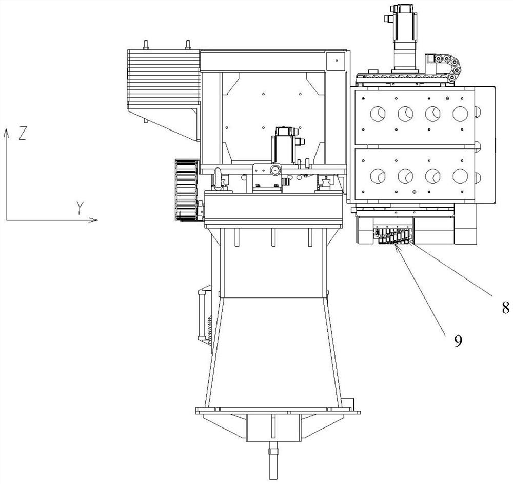 Root polishing equipment used during manufacturing of wind turbine generator blades