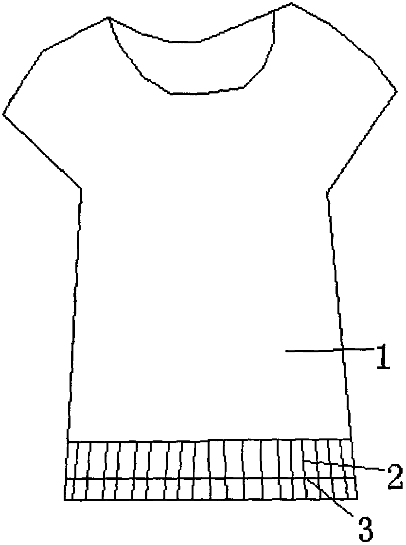 Deodorizing short-sleeve shirt with rubber band and metal wire