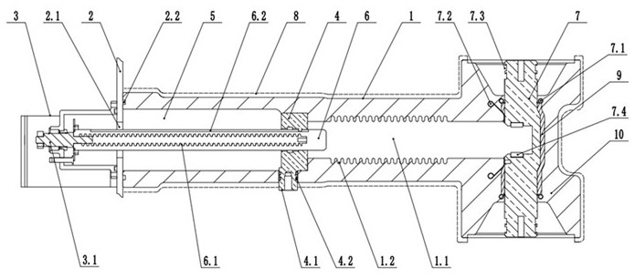 A railway traction transformer high voltage grounding switch