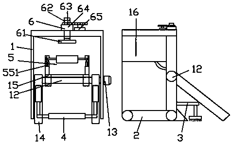 Office automatic cleaning machine integrating sweeping and mopping